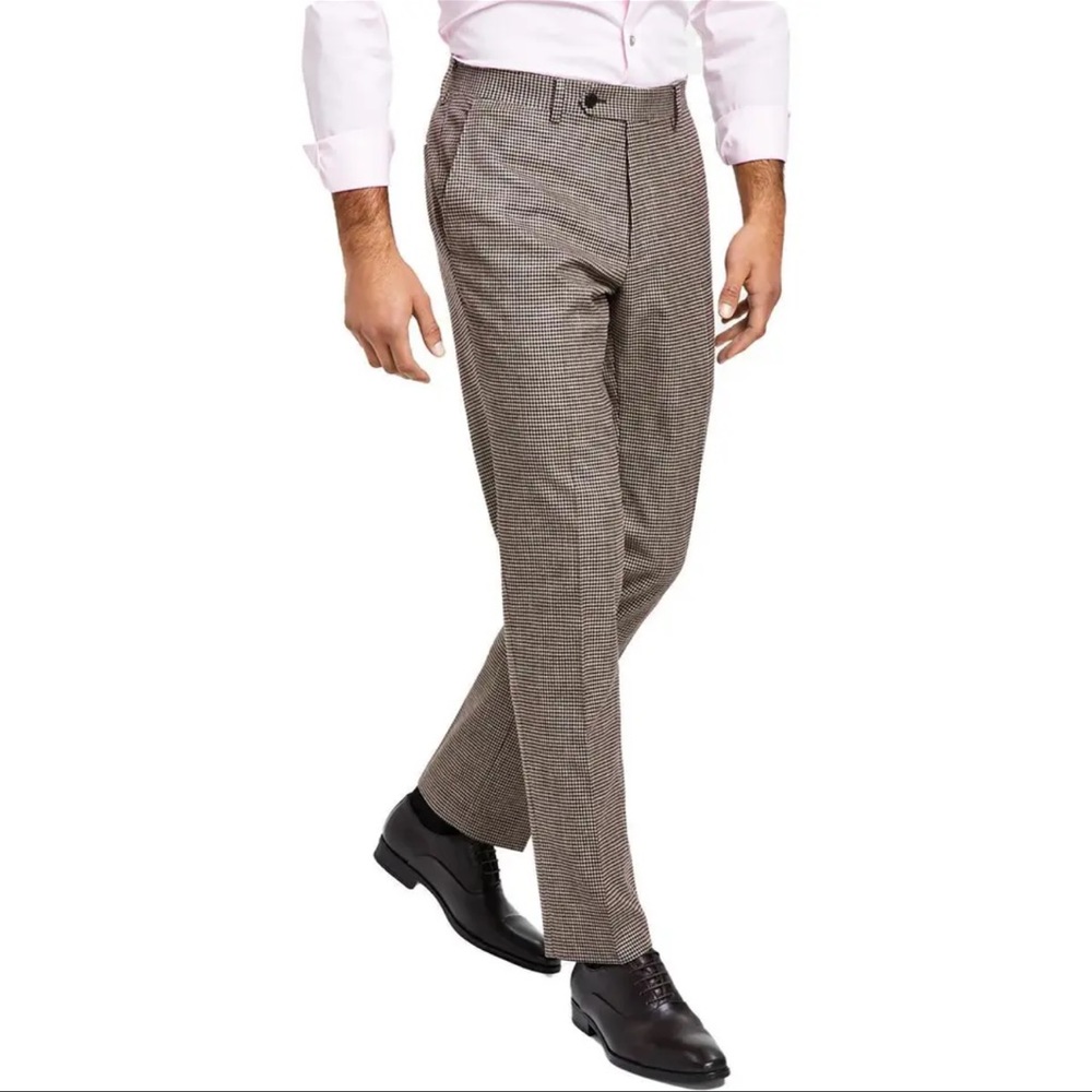 NWT Bar III Mens Checkered Print Trousers - 30W x 32L